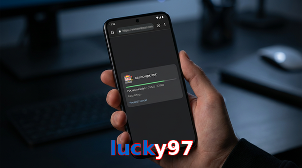 Main screen of Lucky97 apk page for PK players